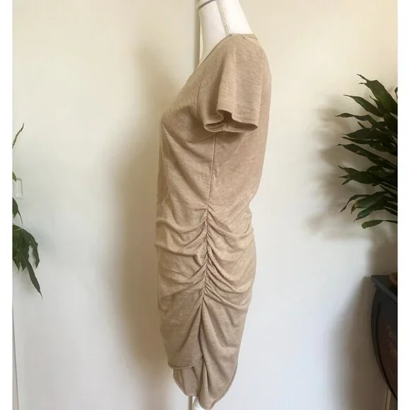 🤎 NWOT - La Miel Soft Ruched Mini T-shirt Dress with tulip skirt 🤎 - Picture 5 of 10